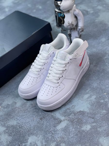 

2023 overloads running shoes 1 low 07 with quadruple logos white navy crimson men women lifestyle casual sneakers for standing and walking o