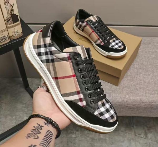 

vintage checked cotton sneakers casual shoes men sneaker platform trainer season shades flats trainers brand classic outdoor shoe 5751210, Black