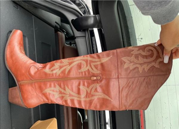 

boots women039s jilted knee high western winter fashion shoes6825865, Black