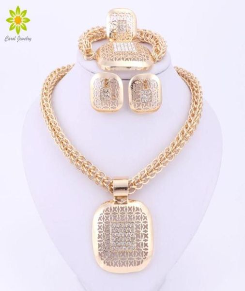 

fine african beads jewelry sets nigerian wedding accessories bridal collar costume earring necklace set dubai gold plated69339218989129, Slivery;golden