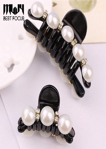 

mljy pretty pearls hairpins long barrettes pearl hair clips for women girls ponytail banana clamps hair accessories 20pcslot9626143, Slivery;golden
