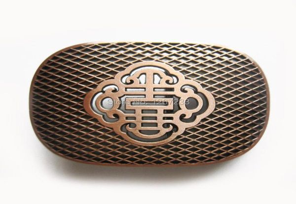 

distribute belt buckle vintage copper pewter reticulate knot 6pcs per lot mix style is ok belts6526299, Black;brown