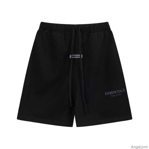 

essentail designer mens shorts essent short pants luxury summer fashion streetwears clothing cotton loose swimwear print beach essentiel man, White;black