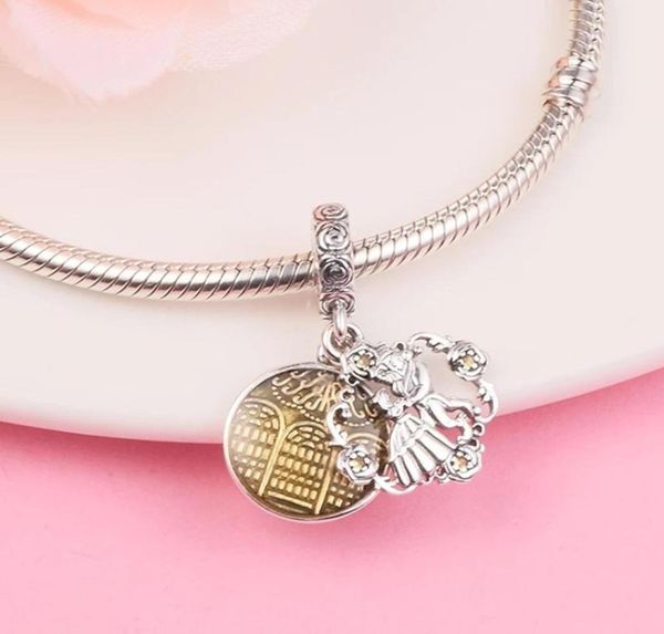 

winter beauty beast dancing dangle charms beads 925 sterling silver bead fit pandora bracelet beads jewelry making diy for women2532447, Black