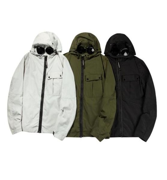 

3 color nylon jacket spring and autumn men outdoor loose cardigan double lens goggles hooded jacket youth 506066, Red