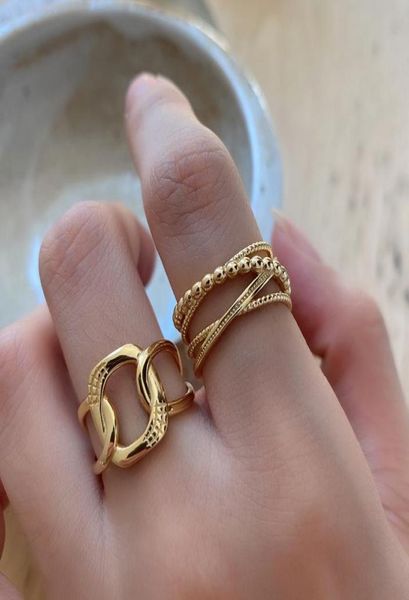 

celi french style 925 sterling silver women039s mini ring minimalist female design sense ins net red multilayer 18k gold ring 8223073, Golden;silver