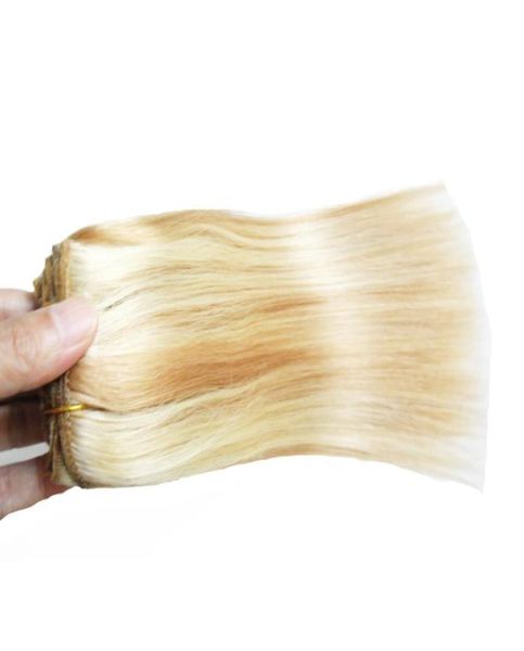 

p27613 bleach blonde grade 6a unprocessed virgin brazilian hair straight remy human hair weaves 1pcslotdouble drawnno sheddin1237843, Black