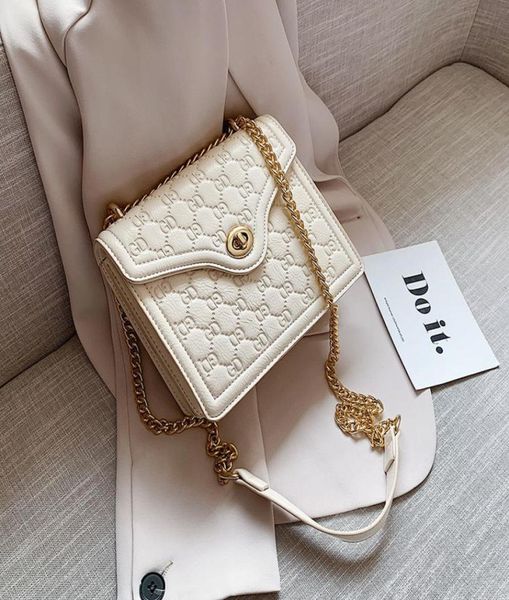 

daily bagins niche bag female 2021 korean style new embossed small square bag female bag western style trend chain crossbody small8369420