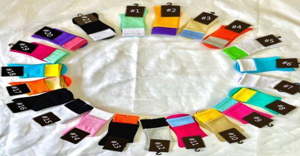 

long socks for men and women allseason cotton tube socks brand breathable outdoor leisure multicolor socks double logo midcalf4559031, Black