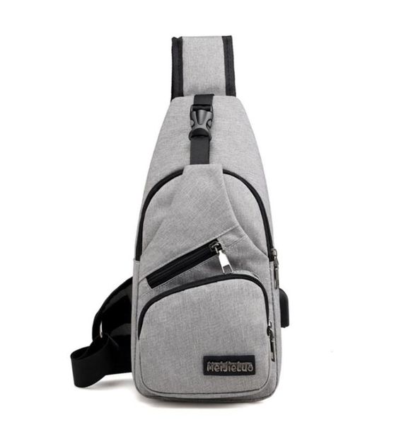 

usb charging school bag mens messenger men anti theft chest travel bags crossbody 2019 new fashion black gray blue zipper solid2341671