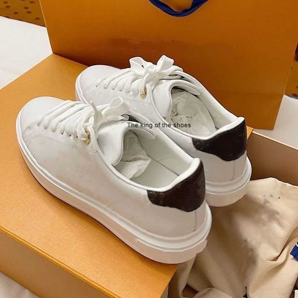 

luxury brand casual shoes b22 women's time out leather fashion shoes designer trainer cowhide vintage rhyton small white shoes women, Black
