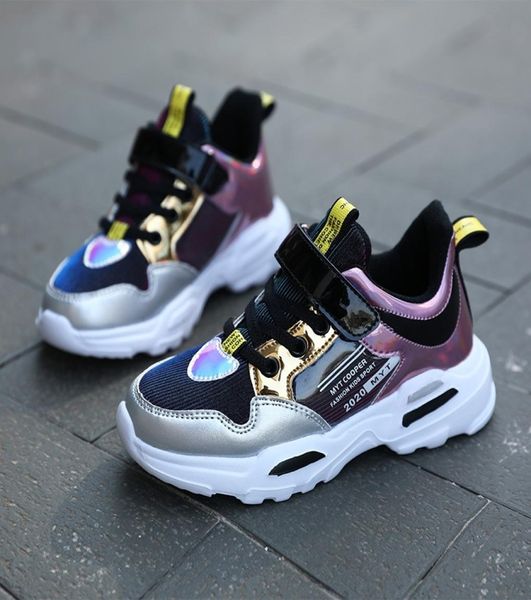

autumn winter kids shoes for girls shoes fashion leather waterproof children shoes students running sneakers plush nonslip 2103063031165, Black