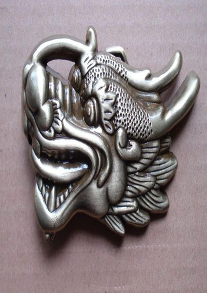 

swb408 whole brand new 3d dragon head black belt buckle0126270716, Slivery;black