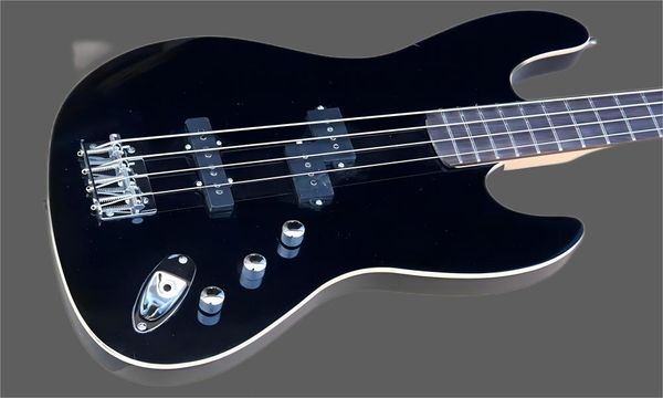 

factory custom 4 strings black electric bass guitar with rosewood fretboard chrome hardware can be