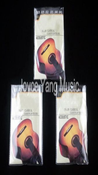 

3 sets of new classical guitar strings clear nylon silver plated strings 1st6th strings 028043 3751369