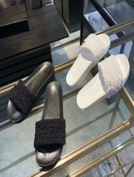 

fashion women039s comfortable sandals ladies beads beach slippers leather shoes female casual peep toe sandal c2297189379, Black