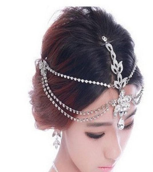 

rhinestone forehead bridal hair accessories 2018 luxury wedding hair jewelry tiaras crowns for brides bridal head pieces in stock5741832, Silver