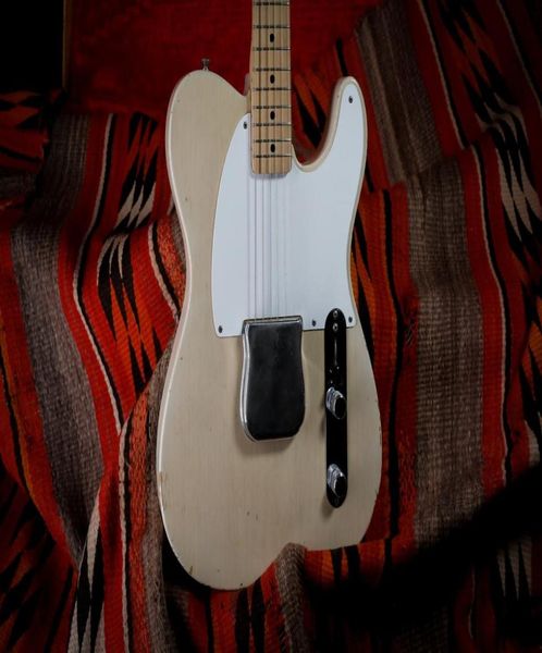 

promotion 60s master built relic cream white tele tl electric guitar big bridge cover alder body vintage tuners aged chrome ha3022791