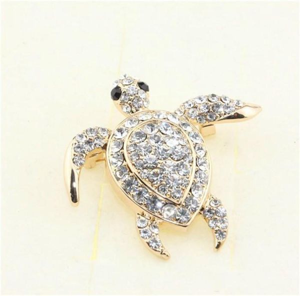 

new arrival cute little sea turtle brooch tortoise corsage pins brooches christmas gift jewelry enamel crystal balls luxury brooch3911500, Gray