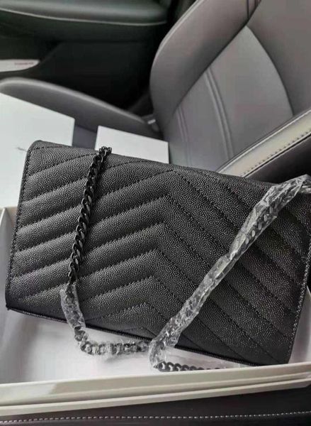 

woman bag handbag purse original box genuine leather women messenger cross body chain caviar lambskin7670276