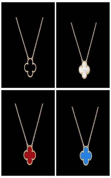 

fine design clover pendant necklace 18k gold stainless steel necklaces for women1695752, Silver