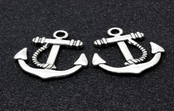 

200pcs tietan silver color metal anchor charms pendants a8359569775, Bronze;silver