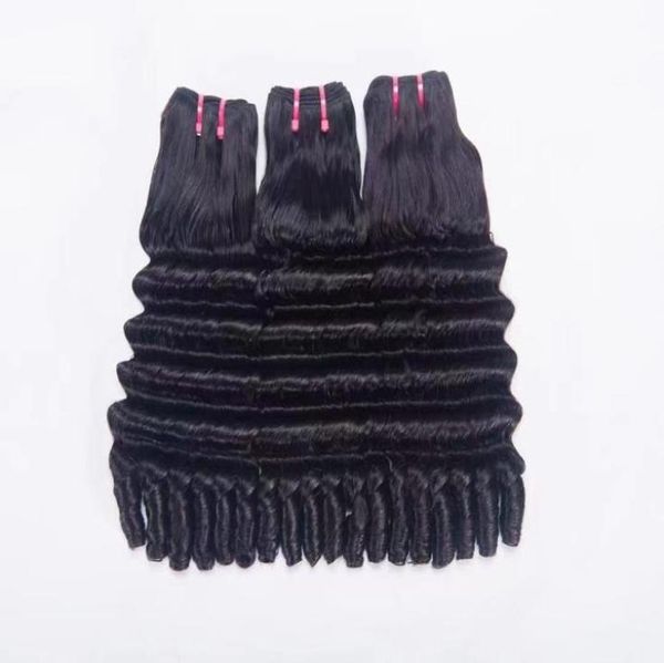 

double drawn fumi straight curly wavy full end hair 1218 inch8344469, Black