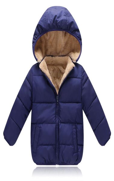 

boys winter coats kids casual thick velvet down parkas for baby boys girls children sports hoodies clothing toddler jackets outerw3961827, Blue;gray