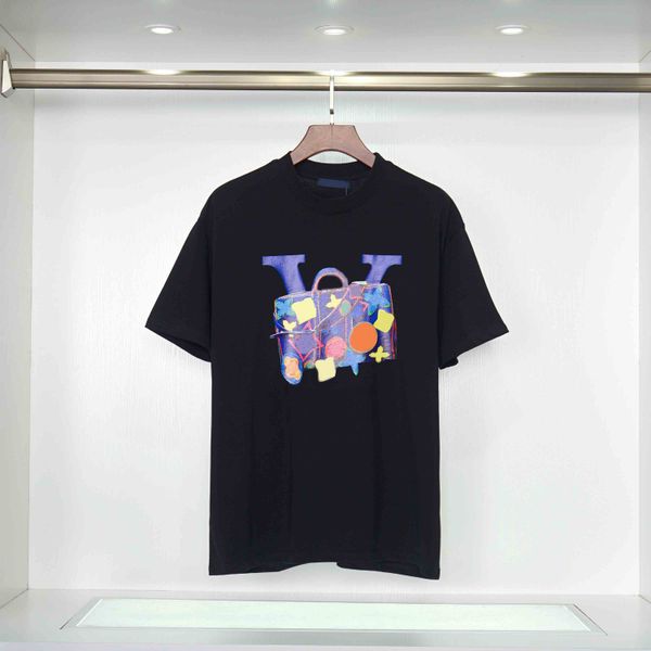 

2023 new mens t shirt european american popular small red heart printing t-shirt men women couples t-shirt, White;black