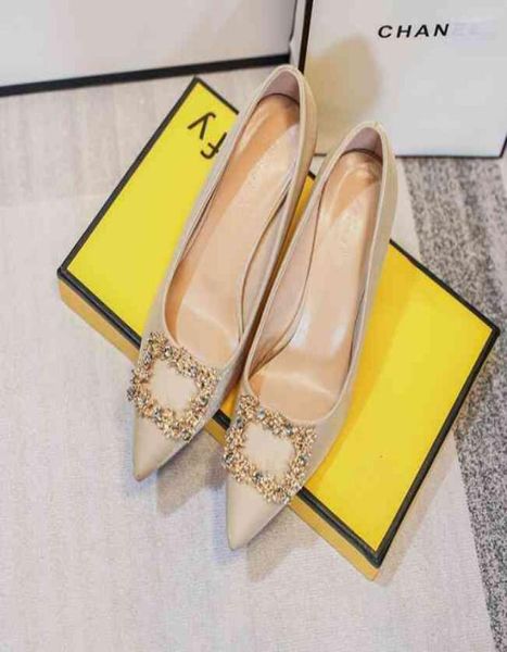 

silks wedding women shoes high heels ankle new style water diamond square buckle fine fashion pointy bridal shoes y2111137318791, Black