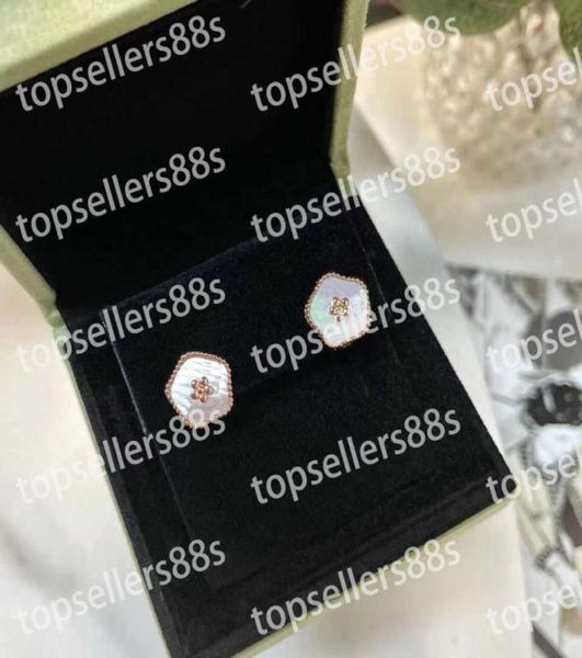 

fashion plated rose gold stud earrings 4four clover elegant luxury ear studs earings earring designer for women hip hop high qual7413427, Golden;silver