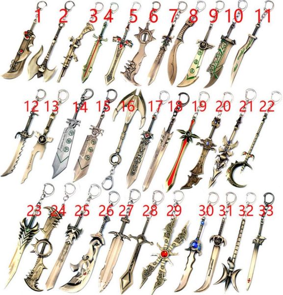 

league of lol keychain12cm metal key rings for giftcar key holderthe exile rivendianagaren sword keychain legend5025413, Silver