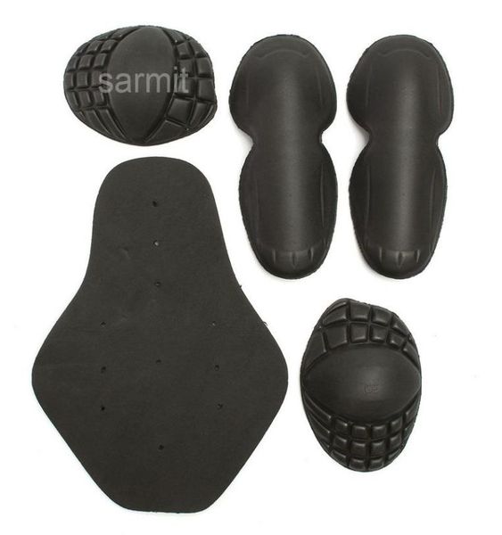 

5pcslot sports protective pads motorcycle riding chest elbow knee armor pad set back protection black6062204