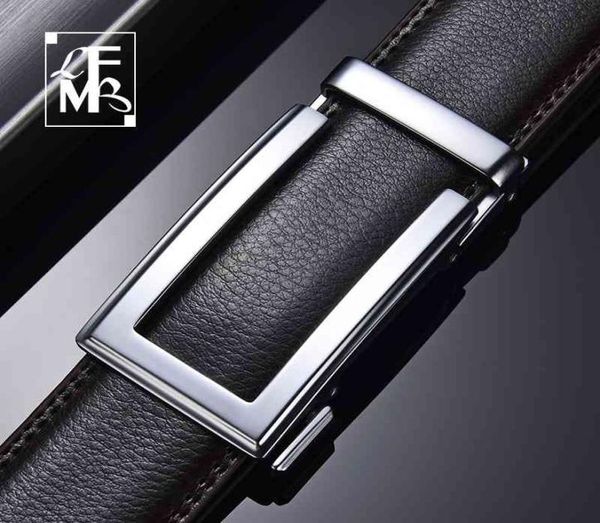 

lfmbcow genuine leather mens belt cowhide strap for male ratchet automatic buckle belts for men brand brown body belt 2103109287460, Black;brown