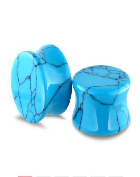 

plugs wholes piercing body jewelry natural stone flesh tunnel ear gauge plug saddle cartilage earrings8387360, Silver