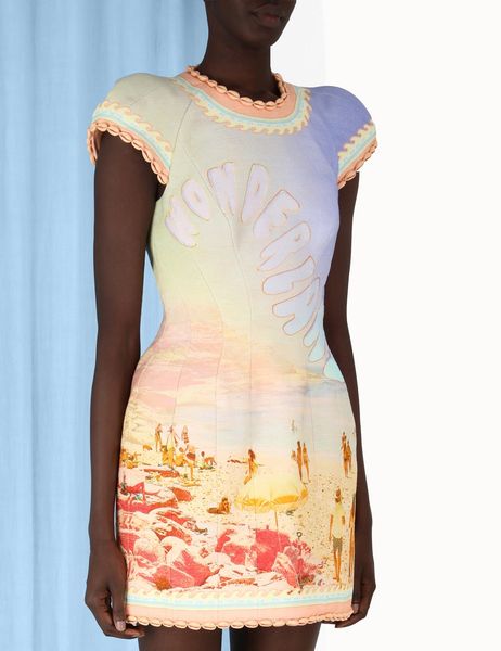 

casual dresses australian designer dress 2023 new bamboo flax blend 3d short sleeve summer dress, Black;gray