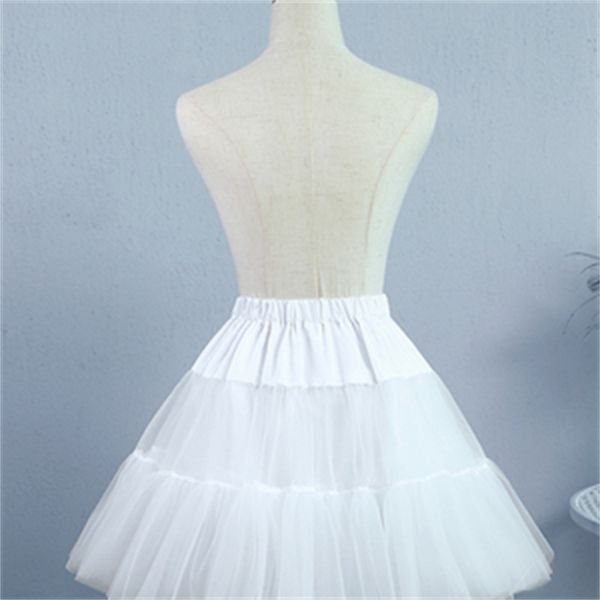 

versatile short cloud puffy skirt lining with soft yarn boneless cotton candy lining with underskirt support for children's elastic sum, White