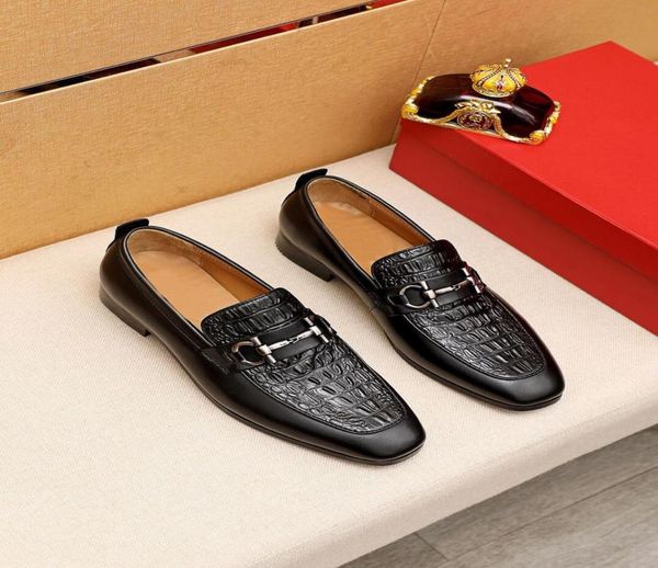 

male fashion genuine leather oxfords mens casual walking loafers brand wedding party dress shoes office flats size 38452470033, Black