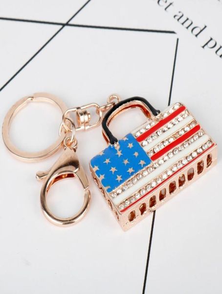 

delicate new bag shaped crystal rhinestone handbag charm pendant keychain mini purse keyring women keychain christmas gift9765514, Silver
