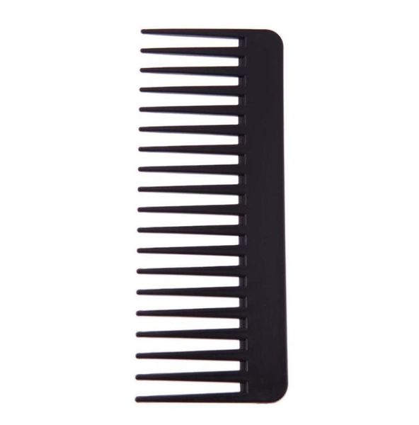 

black plastic wide teeth comb wavy hair styling detangling wide comb6793980, Silver