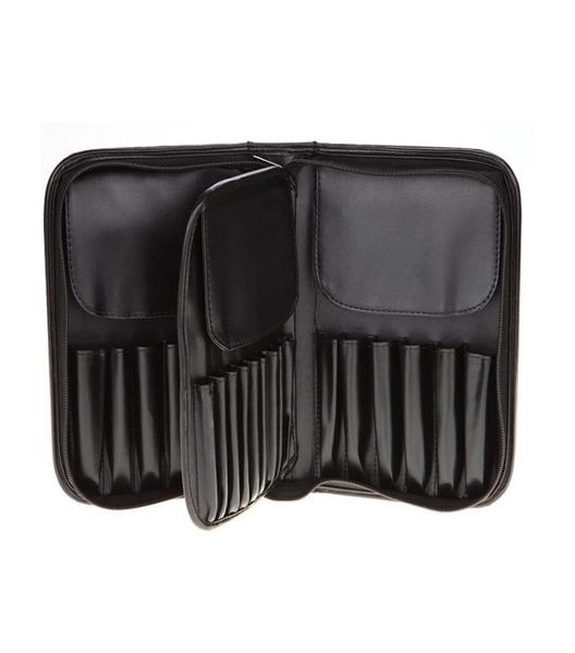 

29 pockets makeup artist bags pu leather brushes holder case pouch for men women cosmetic case with zipper8625633