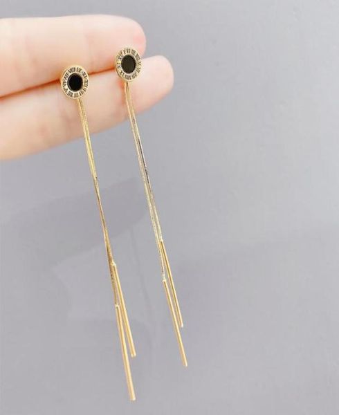 

stud 2021 arrival unique geometric earrings for women 14k gold plated jewelry zircon elegant long2069231, Golden;silver