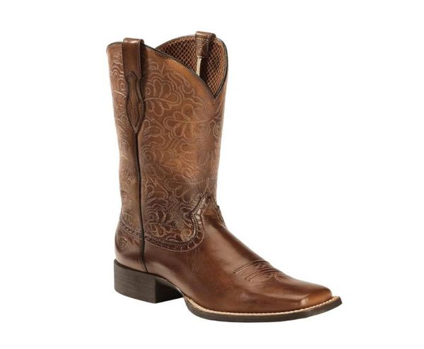 

boots women rich brown round up remuda cowgirl square toe013562635, Black