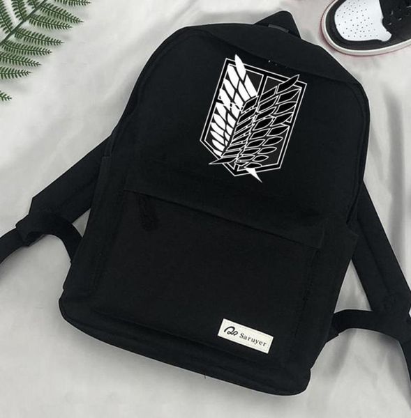 

attack on titan shingeki no kyojin backpack kawaii travel plecaki bolso mujer sac a dos8242526