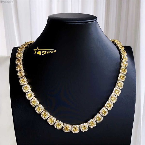 

iced out hip hop necklace 10mm miami cuban link chain 5a cz 18k brass, Silver