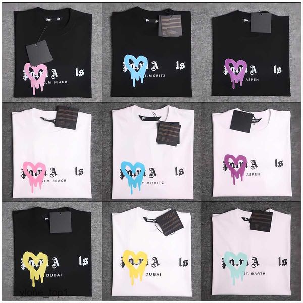 

2023 summer mens palm shir graffii t palms palmangel ciy designer limied inkje leer prining women's angels angles tees o67w, White;black