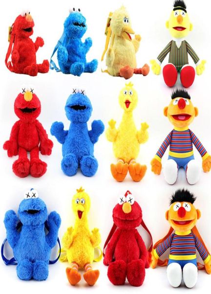 

45cm sesame street plush backpack plush doll guy yellow big bird plush bag children039s school bag 2203159344561