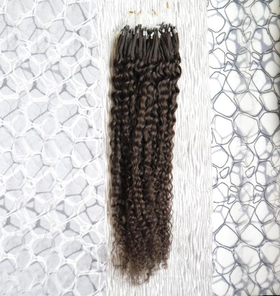 

brazilian virgin hair 100s afro kinky curly micro loop human hair extensions natural color 100g curly micro bead hair extensions1876904, Black