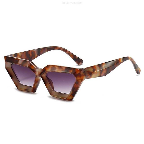 

new thick frame polygonal sunglasses personalized trend diamond ins sun protection glasses, White;black