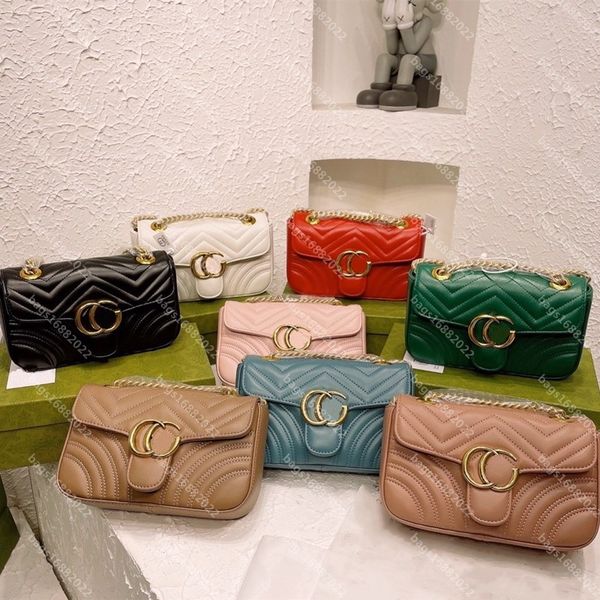 

multicolor real cowhide marmont bag women one shoulder crossbody bag designer bag handbag quilted v-shaped leather bags gg bag fashion makeu